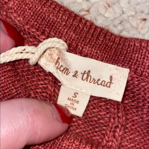 Hem & Thread Rust Button-Up Knit Tank - Picture 3 of 3